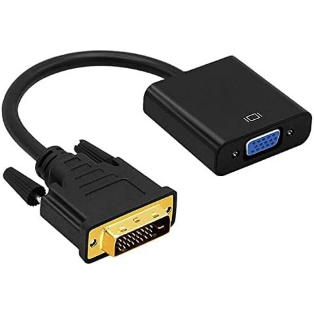 Conversor Adaptador Conector Dvi-d 24+1 Macho P/ Vga 15 Pinos Fêmea
