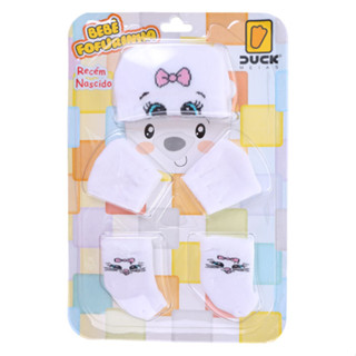 Kit Enxoval Duck Estampa Gatinha - 3 Peças em Oferta na Shopee