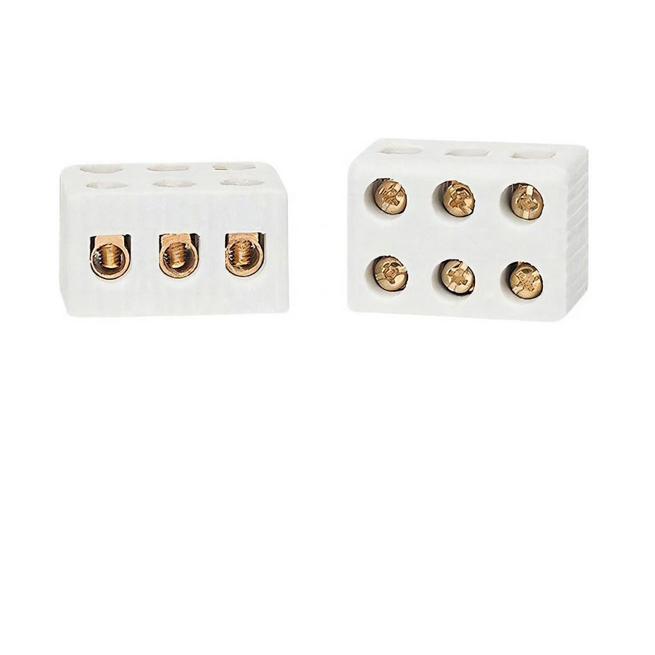 Conector de Porcelana 3 Pólos 6mm² 30A 600V em Oferta na Shopee