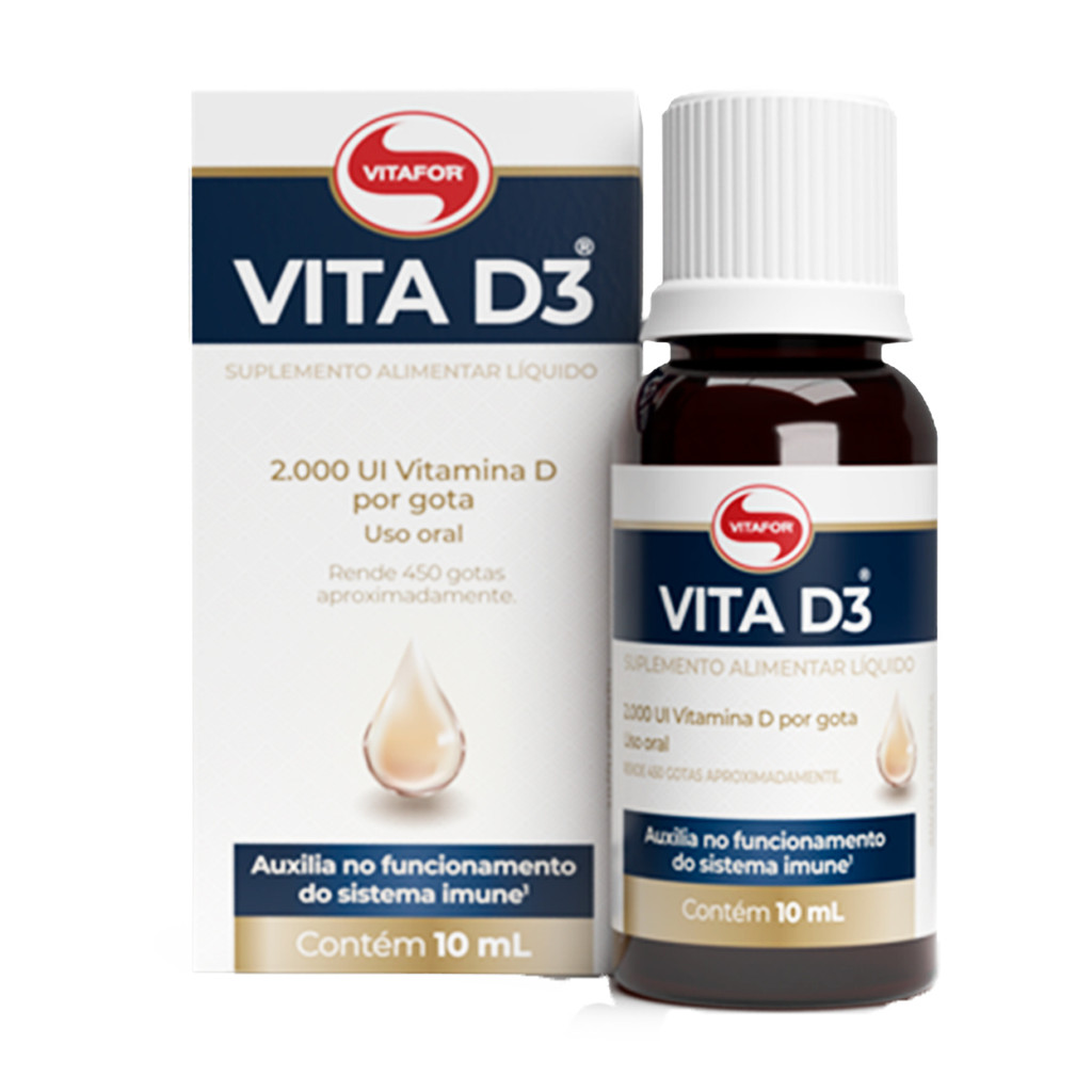 Vitamina D3 em Gota 10 ml - Vitafor - Health
