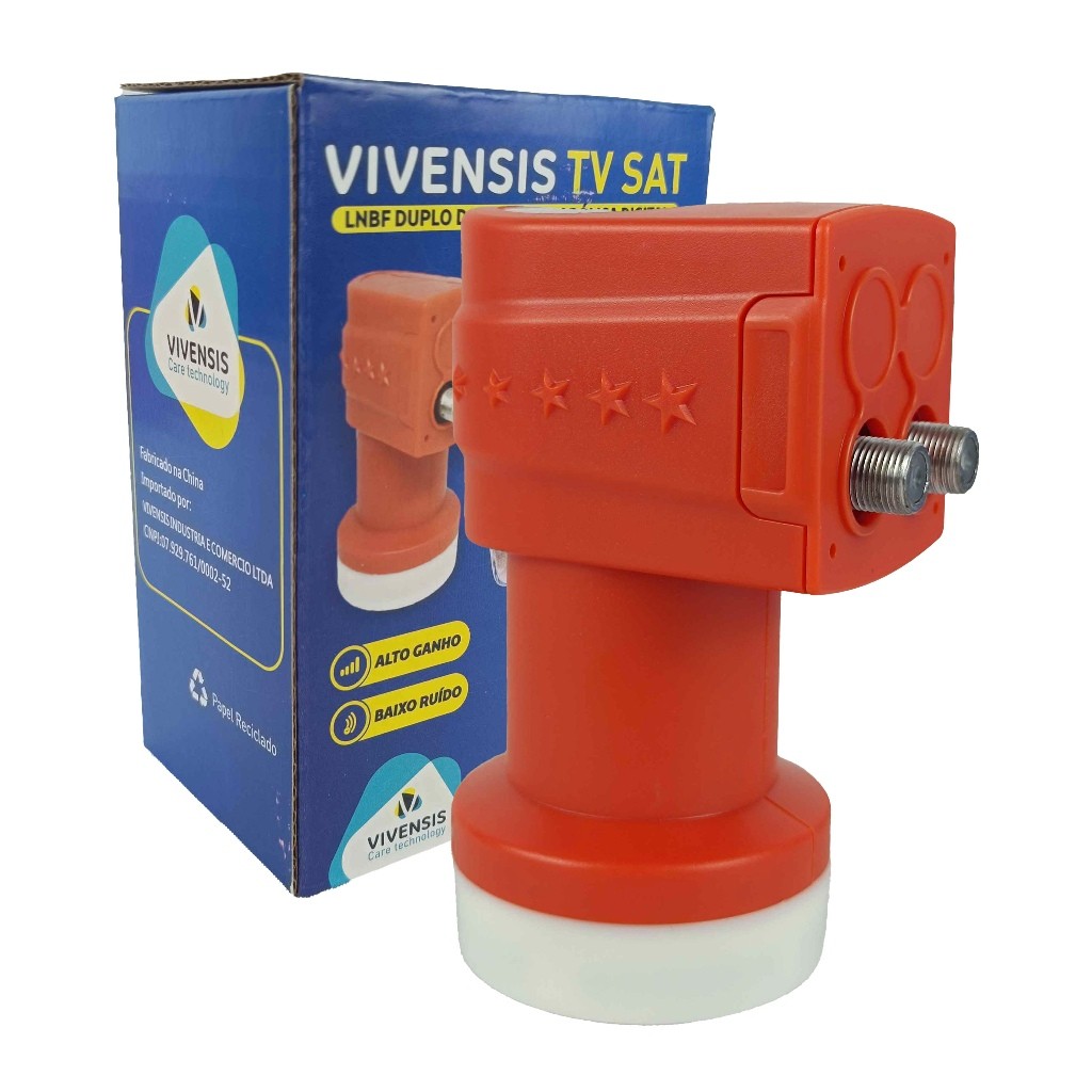 Lnb duplo universal banda Ku receptor satélite 2 saídas lnbf Full HD 4k