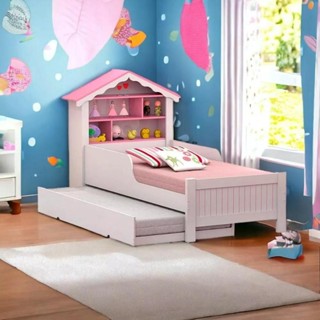 Bicama Casinha Menina com Nichos Rosa em Oferta na Shopee