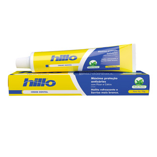 Creme Dental Hillo Máxima Proteção Anticáries com Flúor e Cálcio 70g em Oferta na Shopee