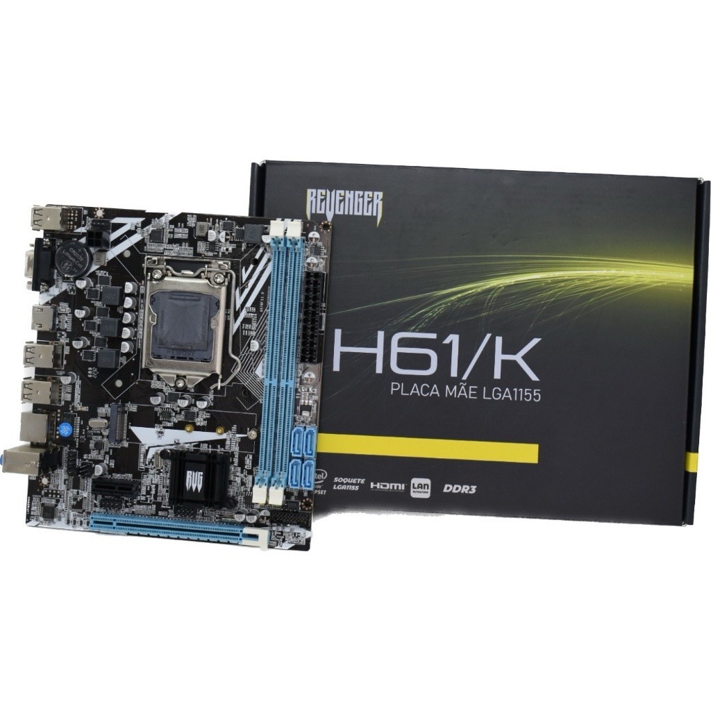 Placa Mãe Intel I3 I5 I I7 Hdmi/vga/ddr3 Socket 1155 Kp-h61k - Miniatura 2