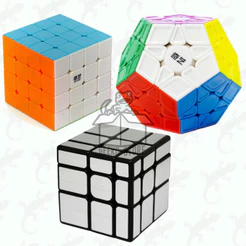 Kit Cubo Mágico 4x4x4 + Megaminx + Mirror Blocks - Original