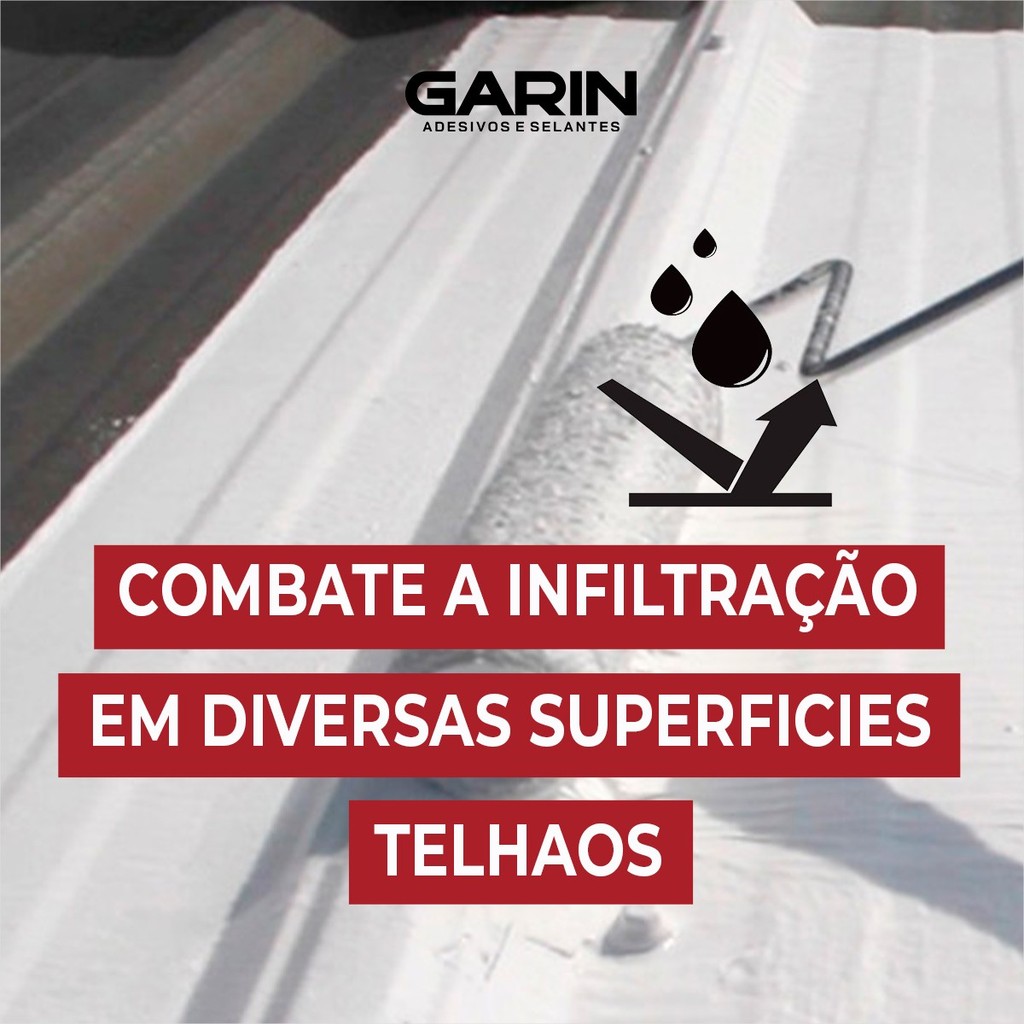 Manta Líquida Acrílica Garin Manta Impermeabilizante Garin 1,2Kg Concreto Telhados Lajes · foto 2