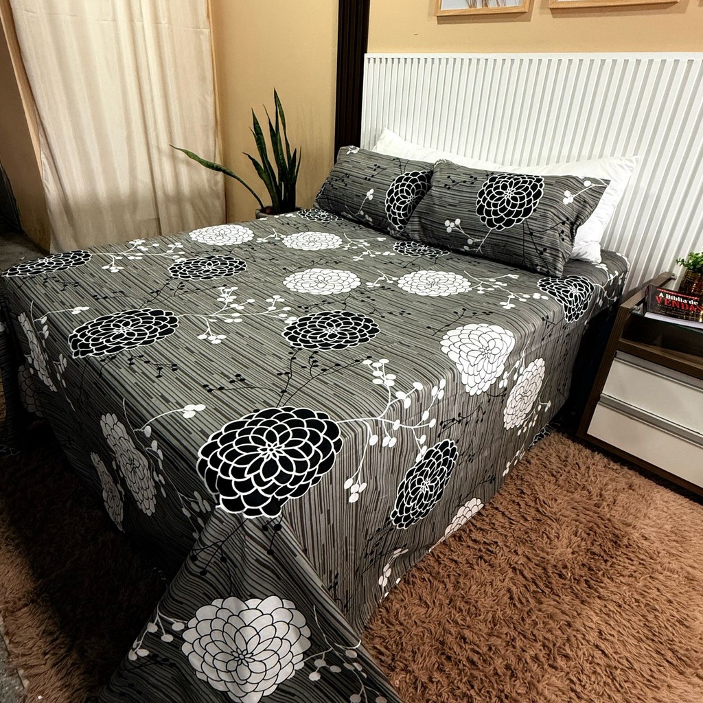 Kit Colcha Lençol Padrão Luxo  Queen-Casal - MELHOR CUSTO BENEFÍCIO