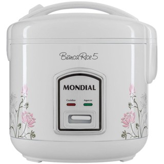 Panela de Arroz Elétrica Mondial Bianca Rice 5 Xícaras 400W 127V Antiaderente com Função Aquecer em Oferta na Shopee