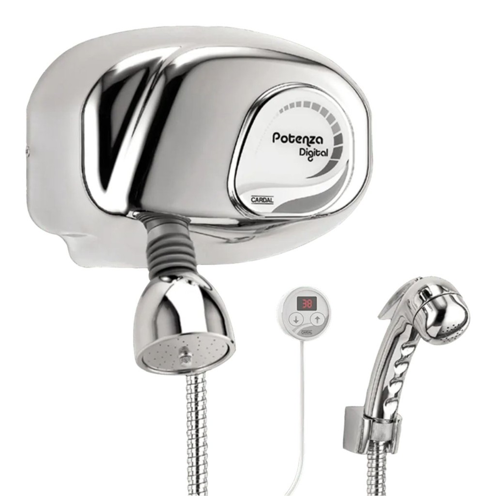 Ducha Potenza Flex Digital Cromada 7.800W 220V Cardal