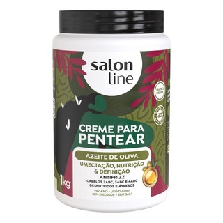 Creme Para Pentear Salon Line Azeite De Oliva 1kg em Oferta na Shopee