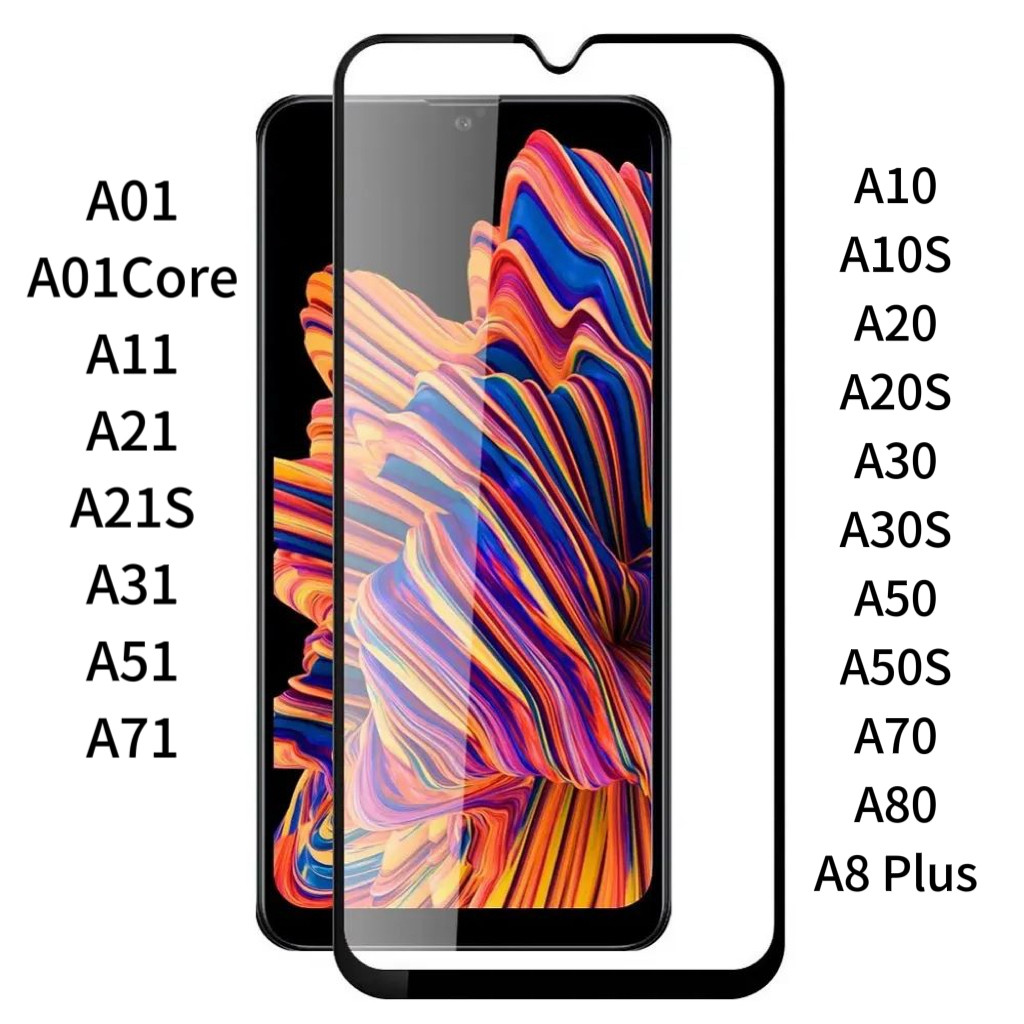 Película 5 Peças Vidro Temperado 3D Espessura Max Samsung A01 A10 A11 A20 A30 A31 A50 A51 A70 A71 A8 Plus