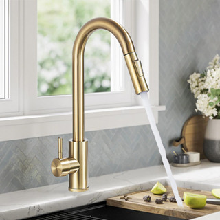 Torneira Cozinha Bancada Gourmet Extensível Misturador Inox Cor Ouro escovado Flexível Misturador em Oferta na Shopee