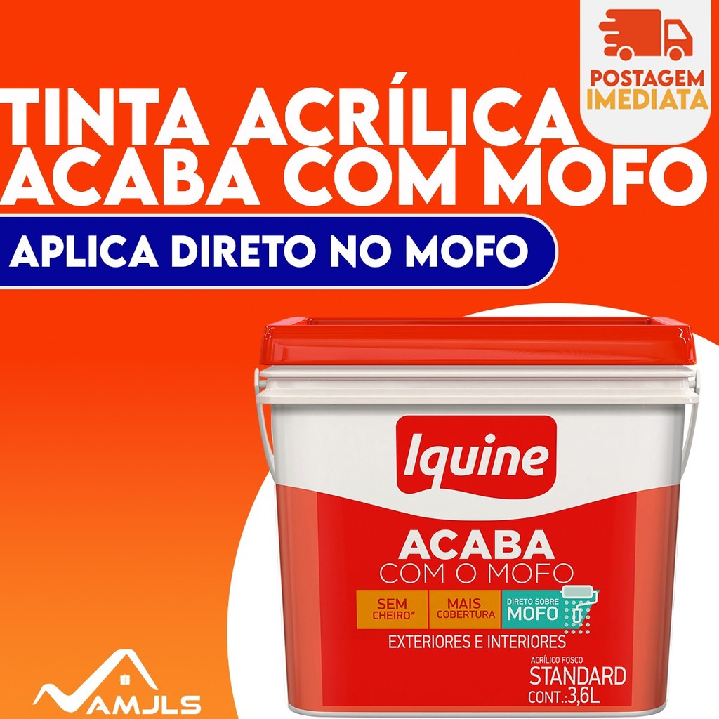 Tinta Antimofo Renova Tetos Banheiro Branco Fosco Aveludado 3,6L