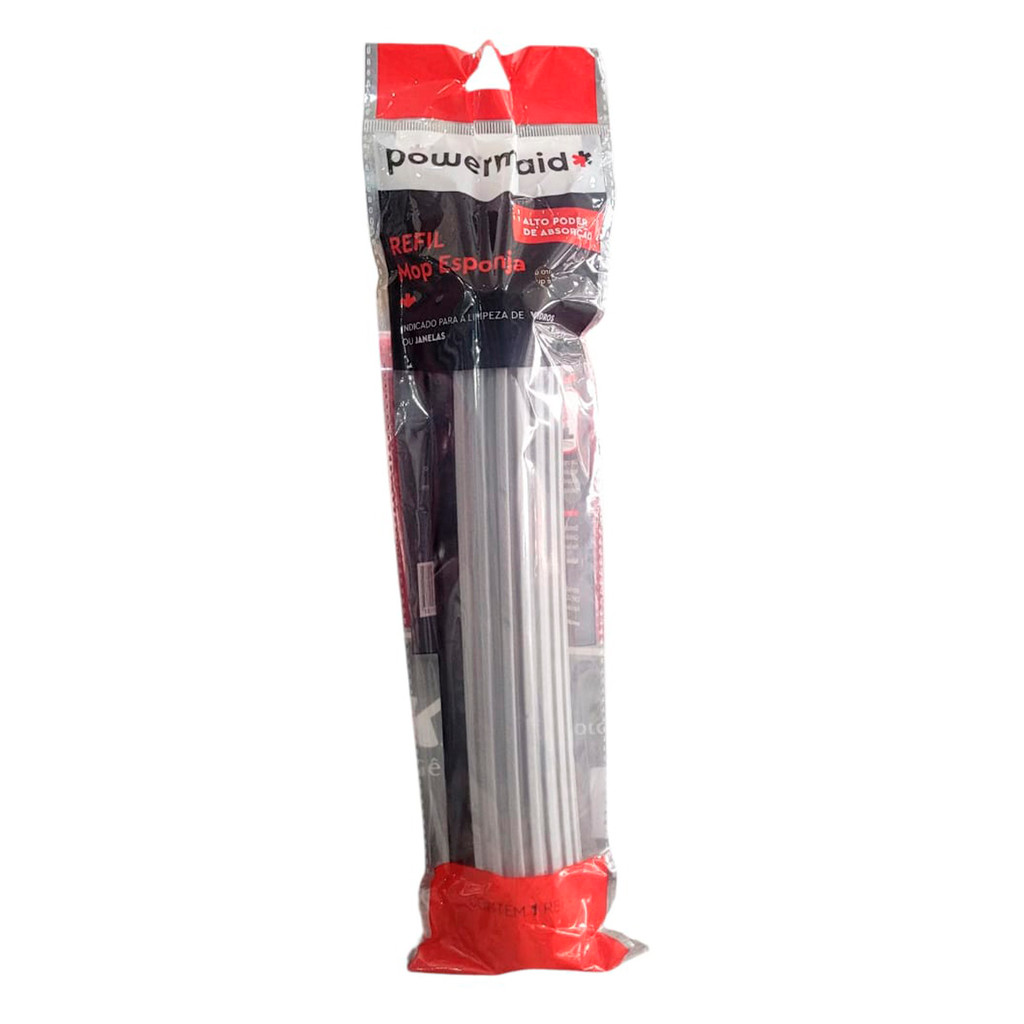 Refil Pva Mop Esponja Rodo Mágico Esfregão Limpeza Powermaid