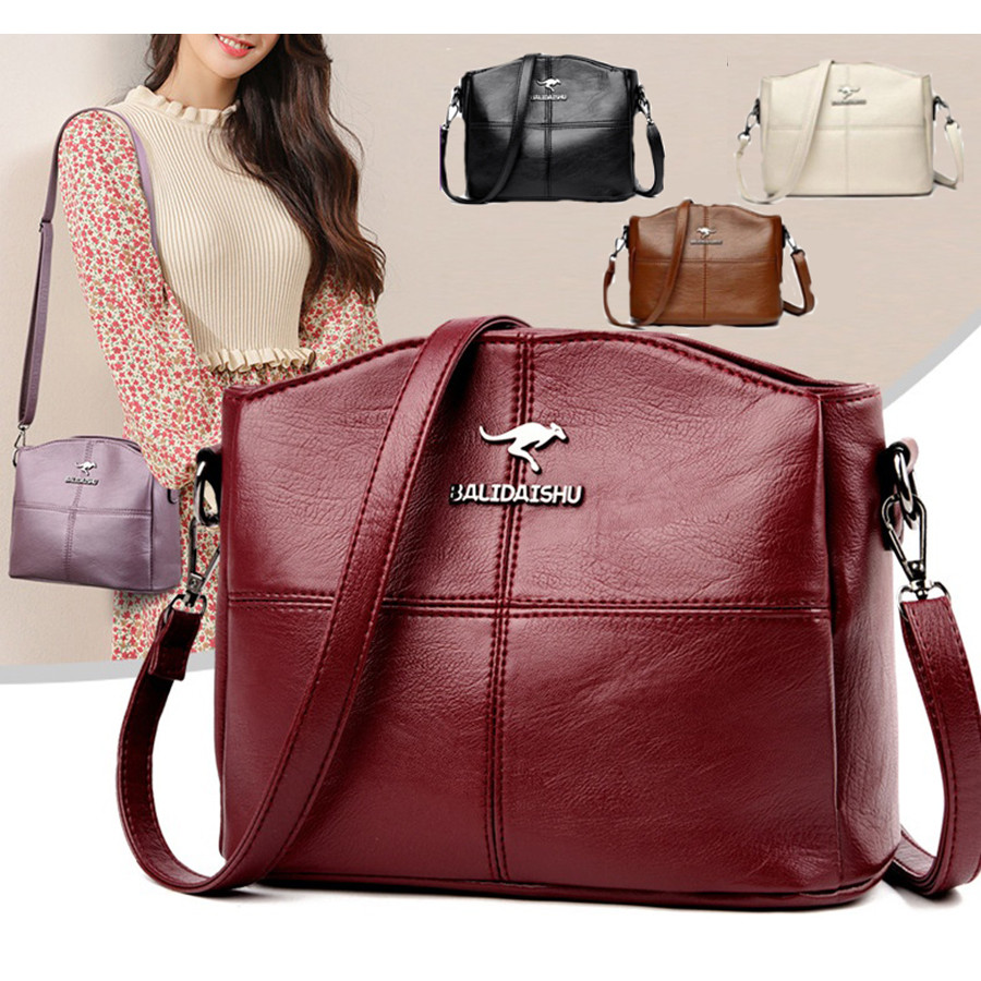 Bolsa Transversal Elegante Pequeno Ombro Feminina Couro PU Macio em Oferta na Shopee