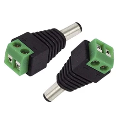 Kit 10 Conector Plug P4 Macho Com Borne Para Cftv Câmera Fonte 5.5mm