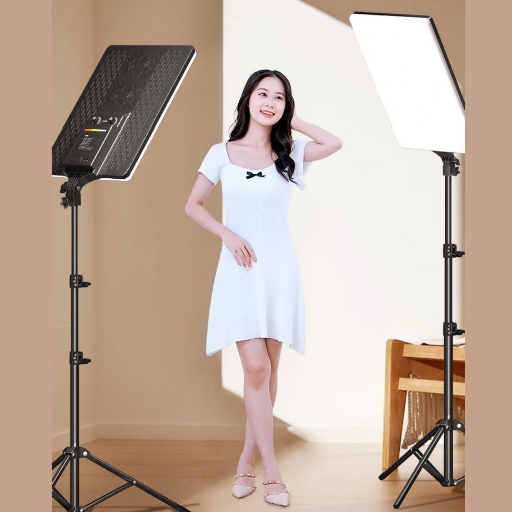 Ring Linght Iluminador Led Retangular 24 Polegadas Profissional Foto Celular Tripé De 2m-