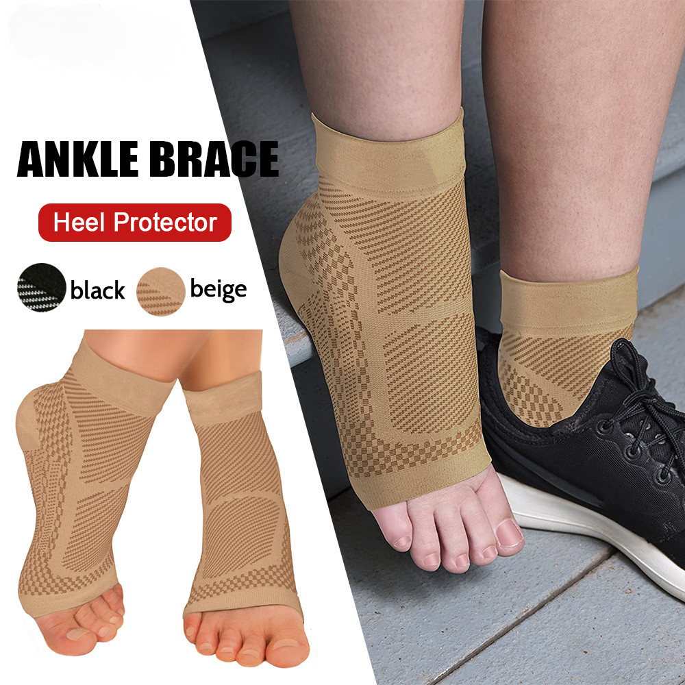 1 Par De Manga De Compressão De Tornozelo – Alivia Tendinite De Aquiles Articulares Meia De Fascite Plantar Com Suporte em Oferta na Shopee