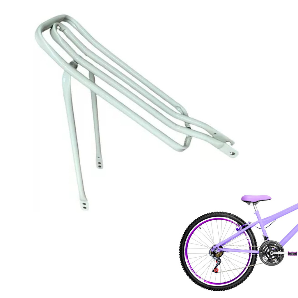 Bagageiro Garupa Bike Aro 26 Tubo Grosso Articulado Branco em Oferta na Shopee