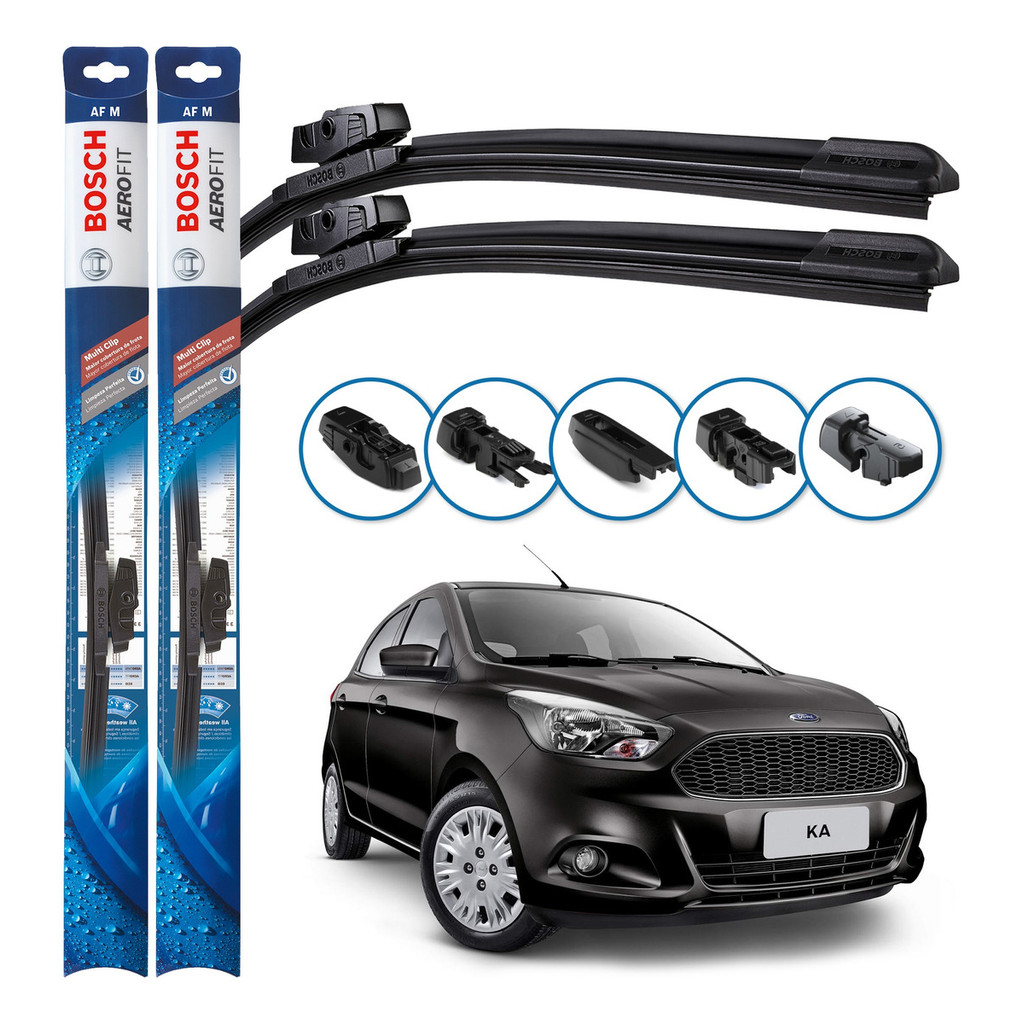 Par de Palhetas Limpador Parabrisa Multiclip Original Bosch Ford Ka 2014 A 2022