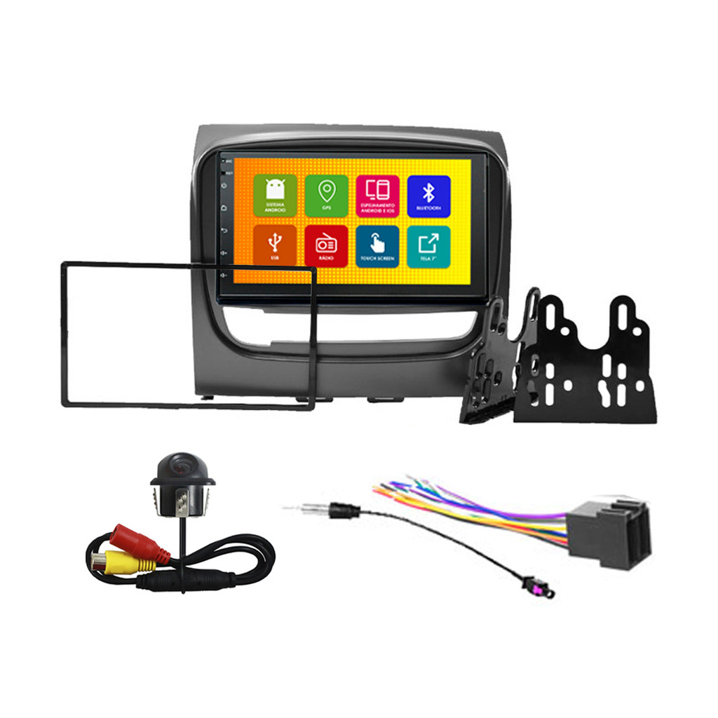 Kit Multimidia 7 Pol Idea 2015 2016 2017 2018 Android 2Gb Ram 32Gb Flash Quad-Core Qa+ 2 DIn Cinza Wifi Gps Ips em Oferta na Shopee