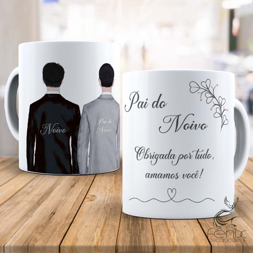 Caneca Casamento Pai e Mãe Noiva Noivo - Lembrança de Casamento ou Noivado 325 ml em Oferta na Shopee