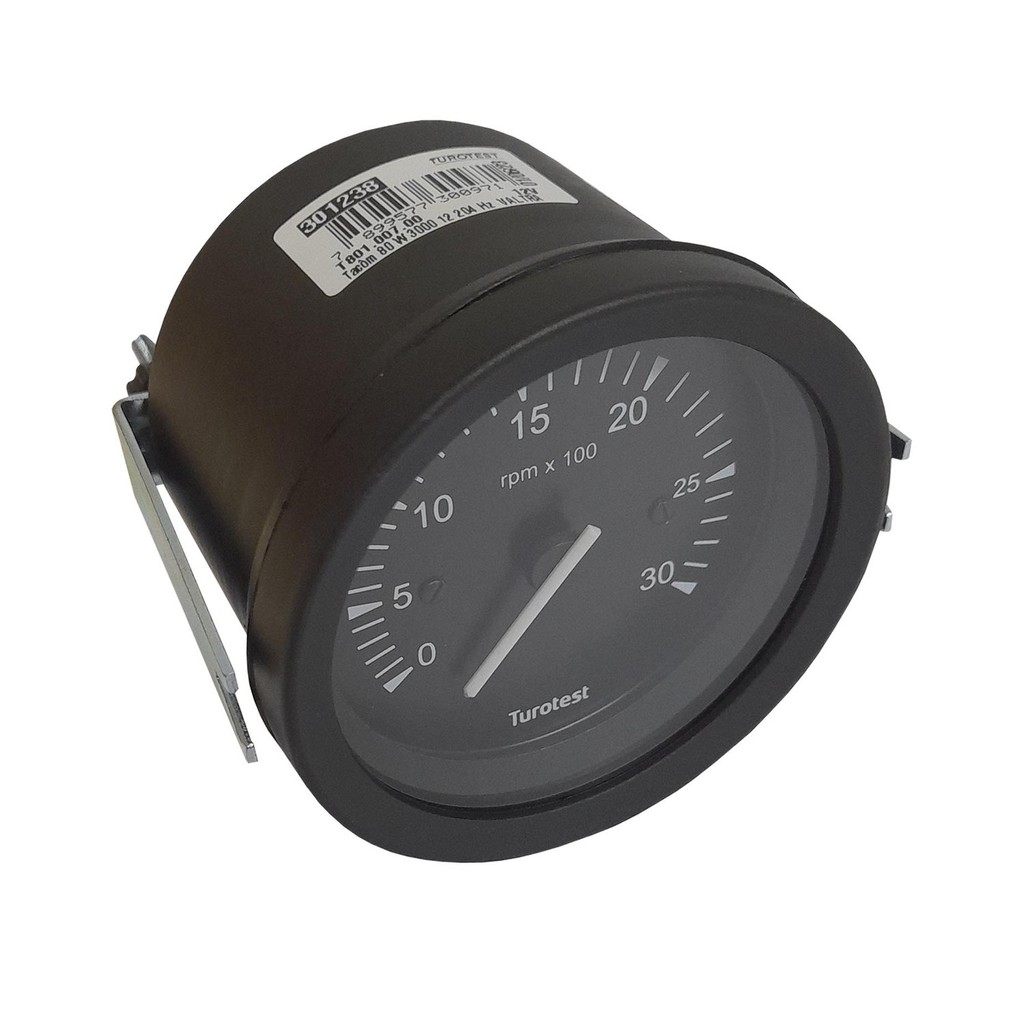 Tacômetro 12v 80mm 3000 Rpm 1280 1580 1780