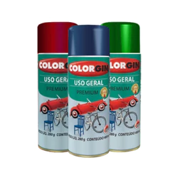 TINTA SPRAY METÁLICO COLORGIN 400ML VÁRIAS CORES