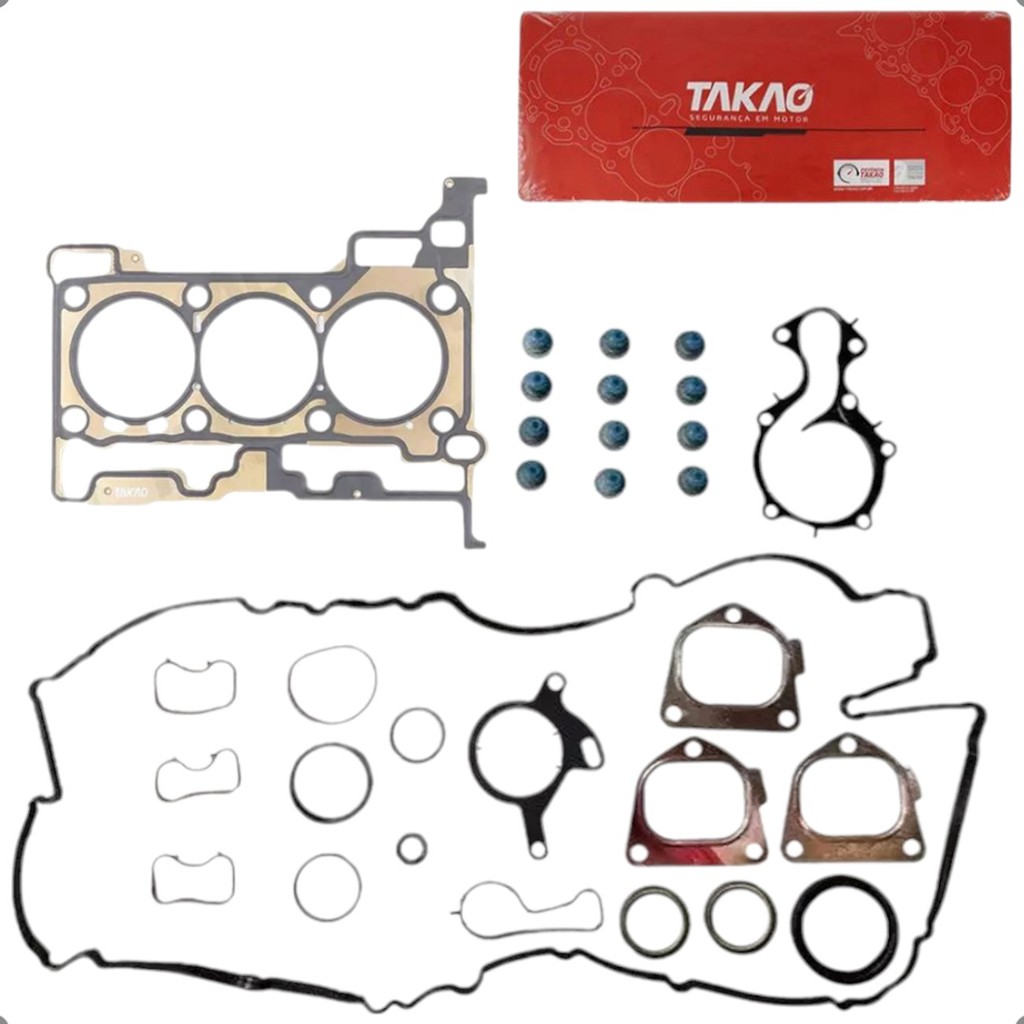 Jogo Juntas Do Motor De Metal Com Retentor Para Ford Ka 1.0 12v 3 Cil 2014 A 2022