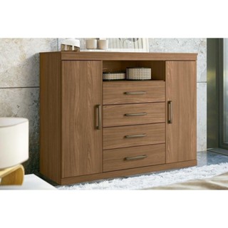 Cômoda de Quarto 2 Portas e 4 Gavetas Master Jatoba - Santos Andirá em Oferta na Shopee