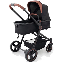 Carrinho de Bebe Galzerano Ivy Berço Passeio Moises Black
