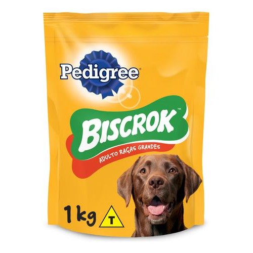 Biscoito Pedigree Biscrok Para Cães Adultos Raças Grandes 1kg em Oferta na Shopee