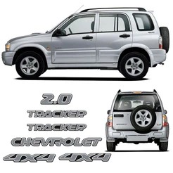 Kit Adesivos Chevrolet Tracker 06/09 2.0 4x4 Cinza Resinado