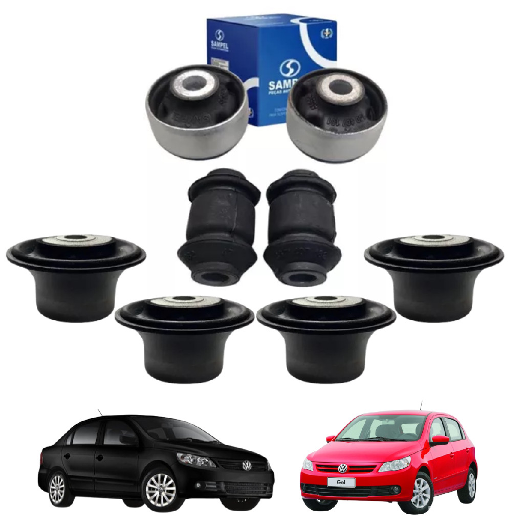 Kit bucha bandeja bucha eixo traseiro Gol G5 Voyage Sampel