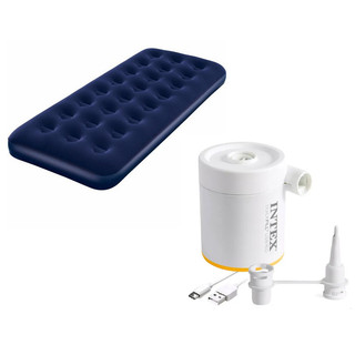 Colchão Solteiro BESTWAY STD #67000 com Bomba de Inflar Elétrica USB Intex QuickFill 150 #66616
