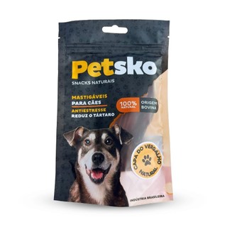 Petiscos Mastigáveis para Cães Petsko Capa do Vergalho Bovino Desidratado com 5 Unidades em Oferta na Shopee