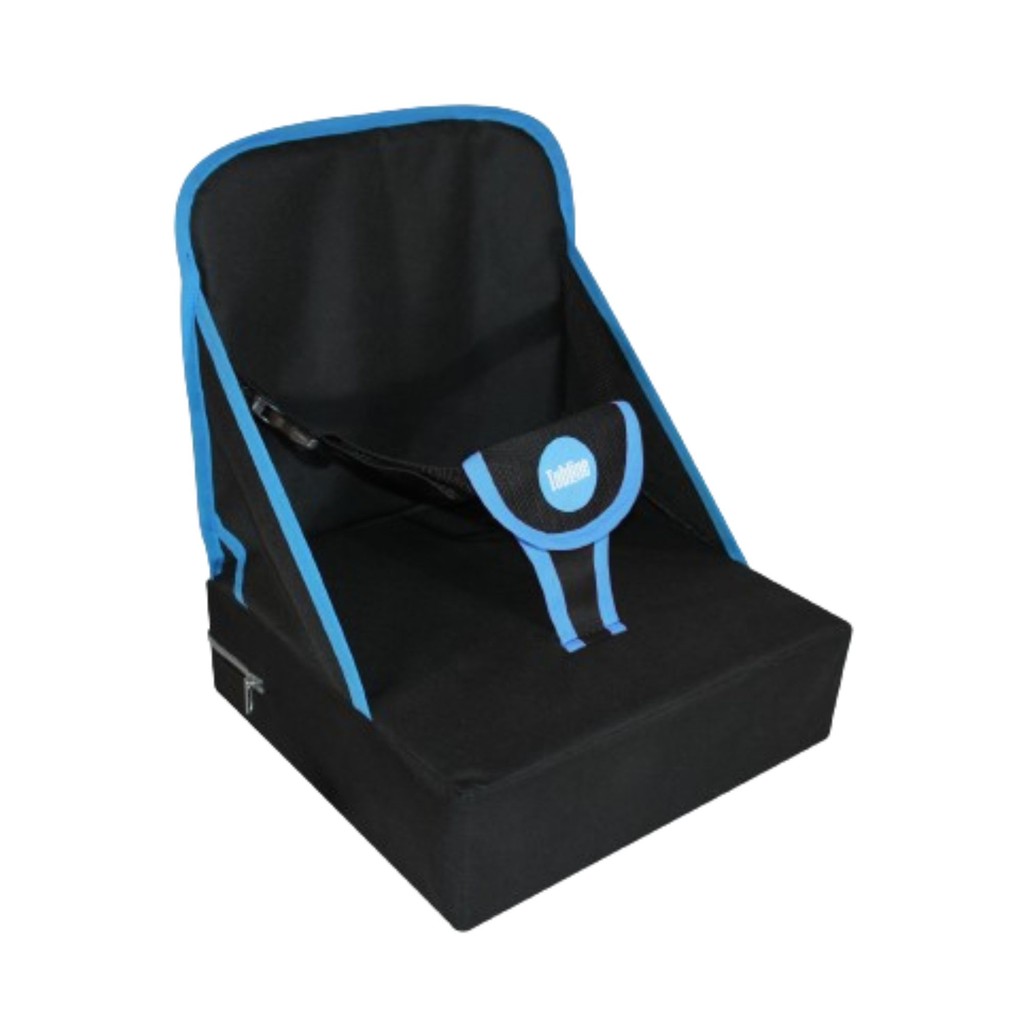 Assento Elevatório Booster Bebê | Vira Bolsa | Portátil | Cadeira Refeição Azul | 3 Pontas | Tubline