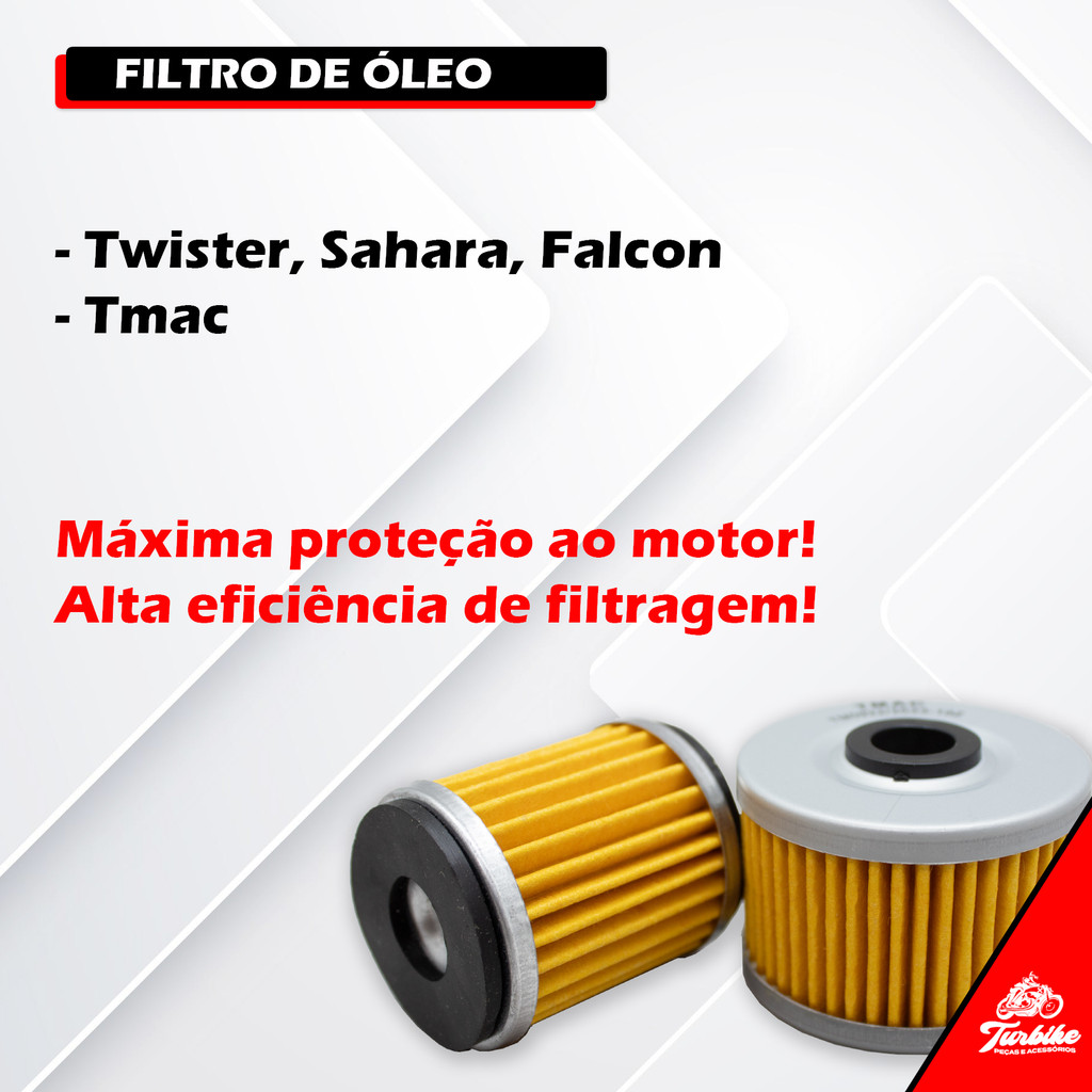 Filtro De Oleo Para Twister Tornado 250 Falcon 400 2001 2008 Da Sahara 350 Para Trx 350 Pra Xlx 350 — imagem 2 de 2