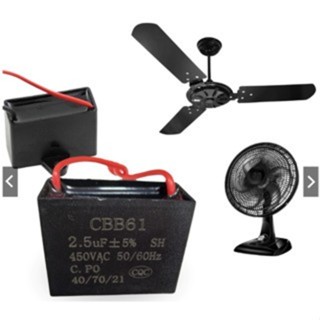 Kit20 Capacitor CBB61CBB60 Ventilador Partida 450/250V 12UF 8UF 6UF 5UF 4UF 2UF 1.5UF 1.2UF 1UF LUM2 em Oferta na Shopee