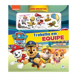 Livro Infantil Magnético Patrulha Canina Trabalho em Equipe em Oferta na Shopee