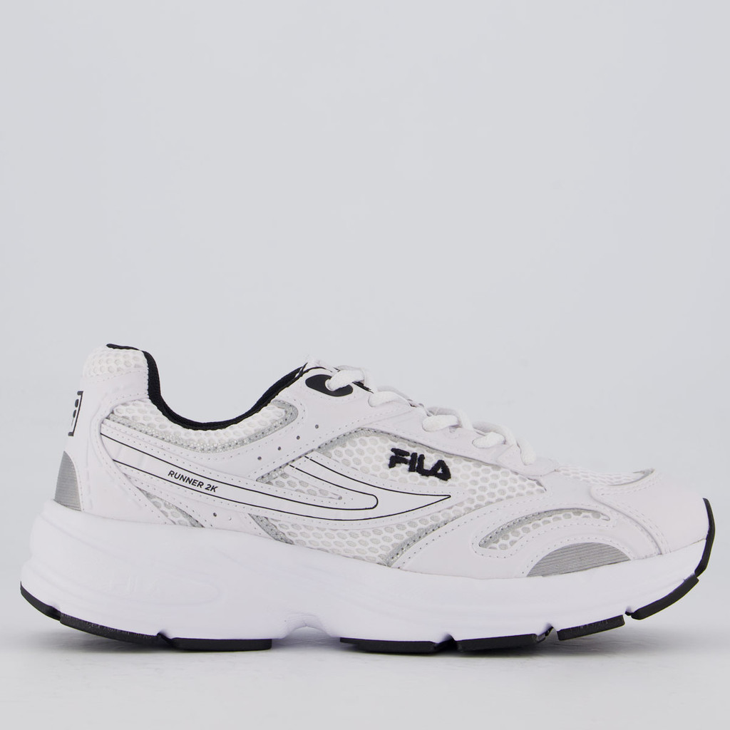Tênis Fila Runner 2K Feminino Branco e Preto em Oferta na Shopee