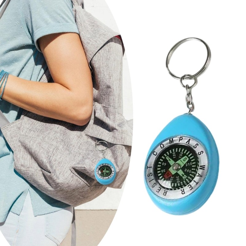 KOOL Multicolor Bússola Chaveiro Mochila Pingente Para Camping E Caminhadas Aventuras Dispositivo Ar Acessório