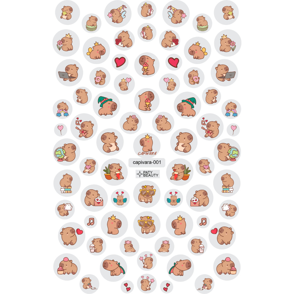70 Adesivo De Unha De Capivara Película  Stikers
