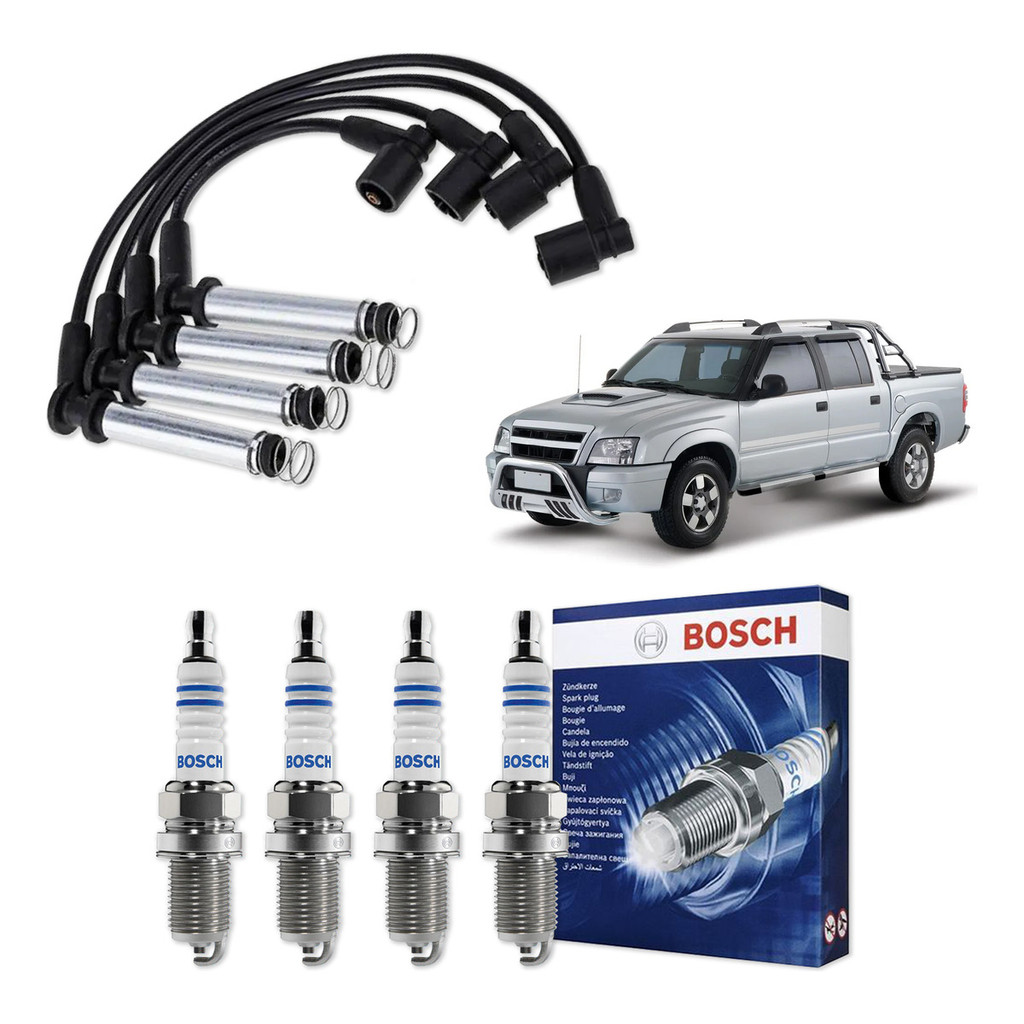 Kit Cabo E Vela de Ignição Original Bosch Chevrolet S10 2.4 MPFI 8V Flexpower 2007 A 2012 em Oferta na Shopee