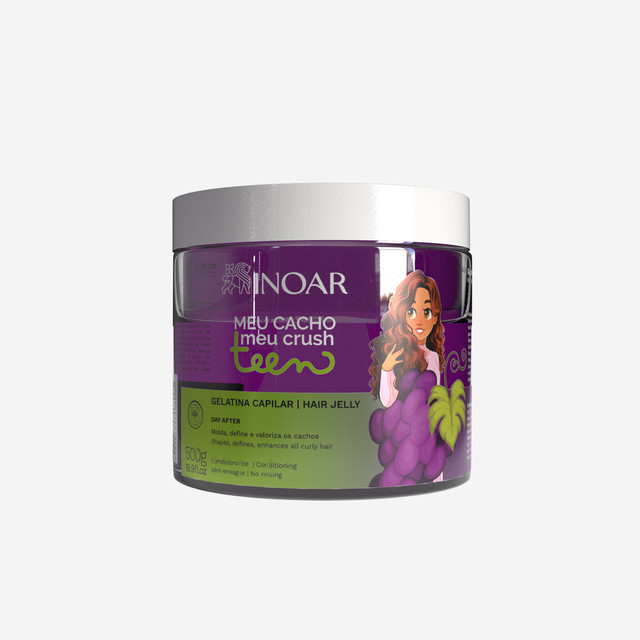 Inoar Meu Cacho Meu Crush Teen Gelatina Uva 500g em Oferta na Shopee
