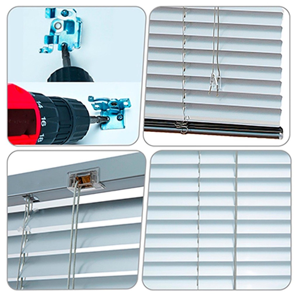 Detalhes do Persiana de PVC Horizontal 50x60cm - Cinza