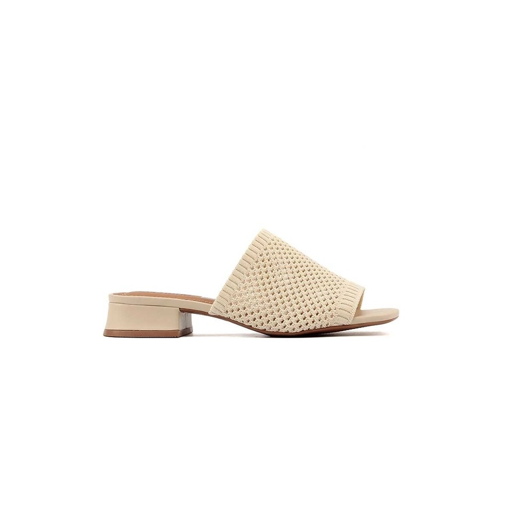 Tamanco Feminino Valentina Original Salto Bloco Creme - Women Shoes
