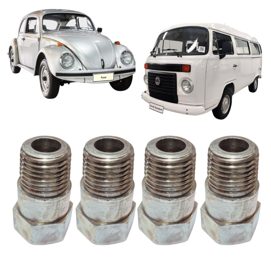 4 Tucho Vela Cônico Prolongador Fusca Brasilia Variant Kombi