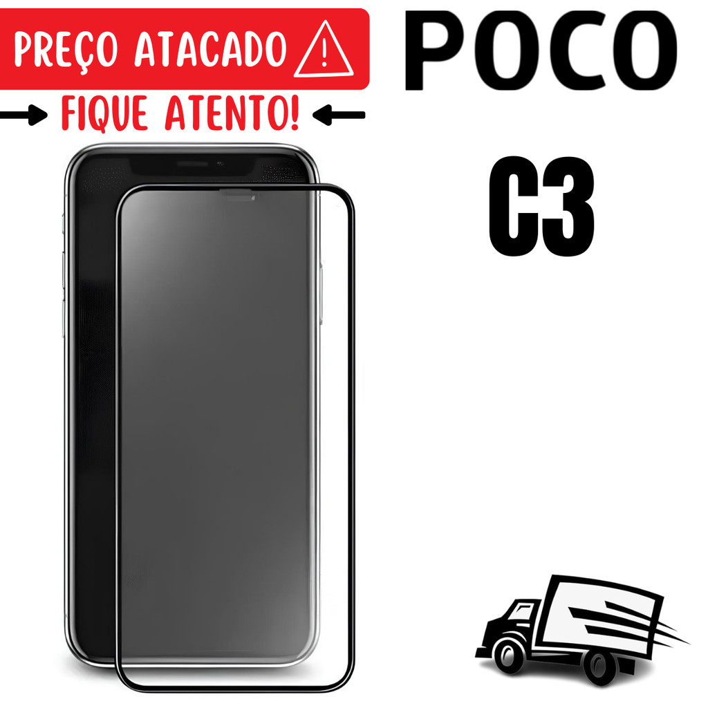 Película Cerâmica Fosca Transparente 3d POCO C3 Best Ceramic Matte Qualidade Verificada