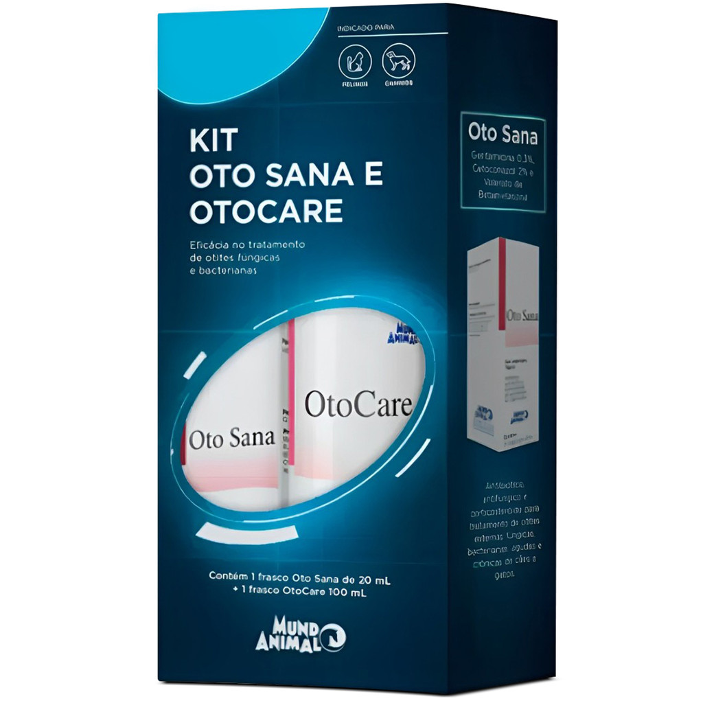 Kit Oto Sana E Otocare Tratamento De Otites Cães E Gatos em Oferta na Shopee
